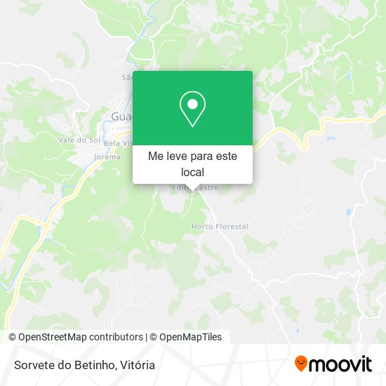 Sorvete do Betinho mapa