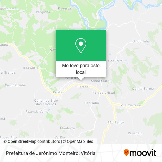 Prefeitura de Jerônimo Monteiro mapa