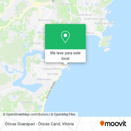Óticas Guarapari - Óticas Carol mapa