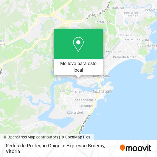 Redes de Proteção Guigui e Expresso Bruemy mapa