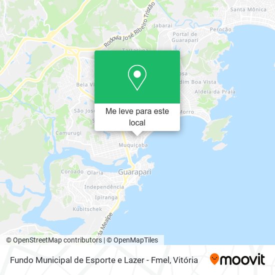 Fundo Municipal de Esporte e Lazer - Fmel mapa