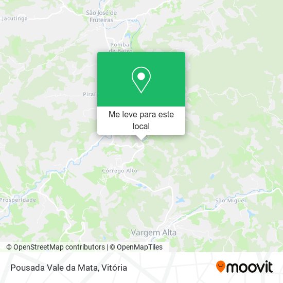 Pousada Vale da Mata mapa