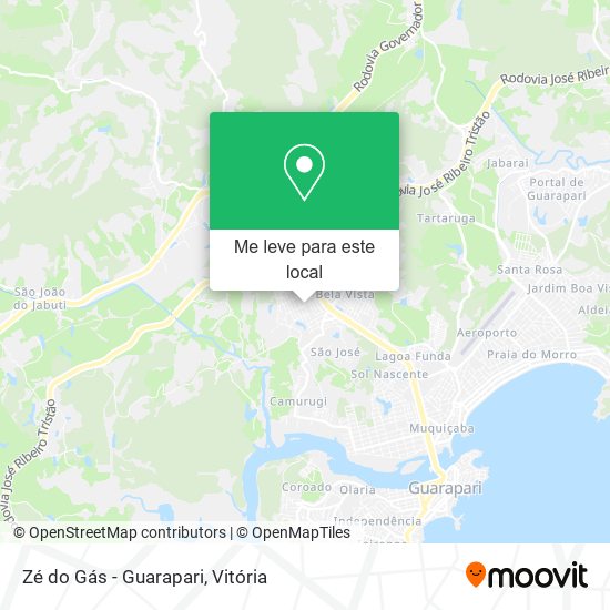 Zé do Gás - Guarapari mapa