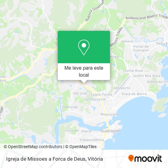 Igreja de Missoes a Forca de Deus mapa