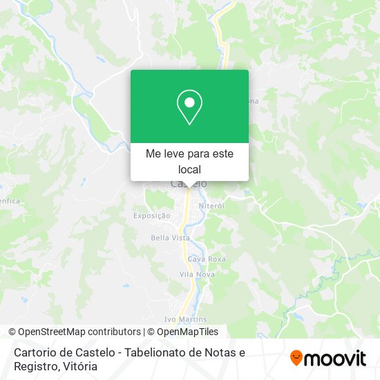 Cartorio de Castelo - Tabelionato de Notas e Registro mapa