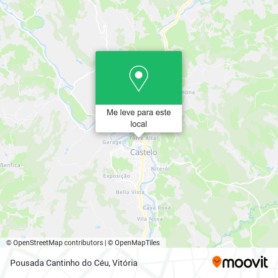 Pousada Cantinho do Céu mapa