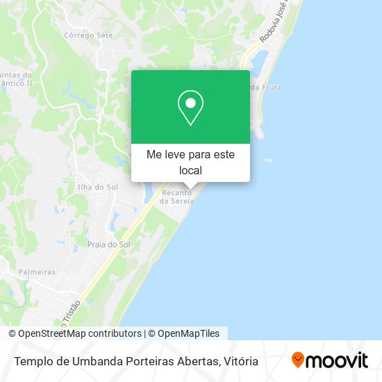 Templo de Umbanda Porteiras Abertas mapa