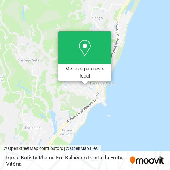 Igreja Batista Rhema Em Balneário Ponta da Fruta mapa