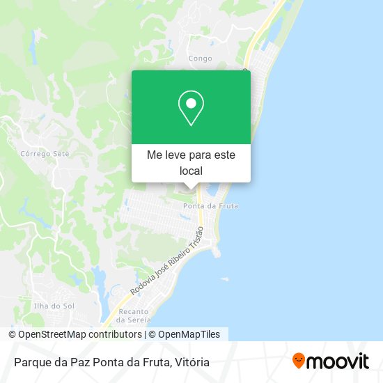 Parque da Paz Ponta da Fruta mapa