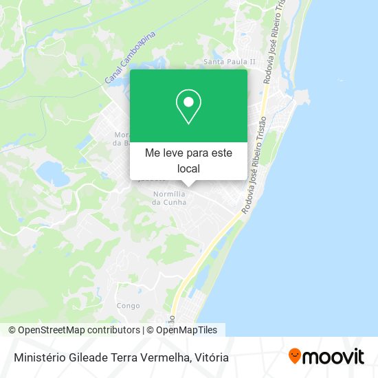 Ministério Gileade Terra Vermelha mapa