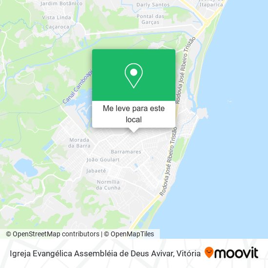 Igreja Evangélica Assembléia de Deus Avivar mapa