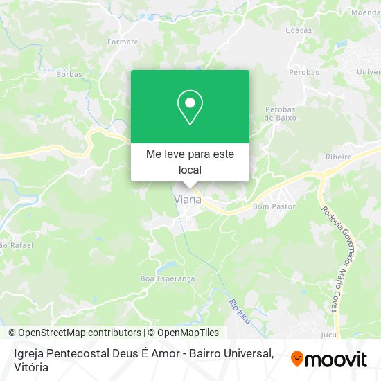 Igreja Pentecostal Deus É Amor - Bairro Universal mapa