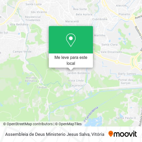 Assembleia de Deus Ministerio Jesus Salva mapa