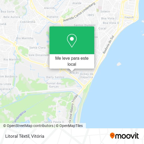 Litoral Têxtil mapa