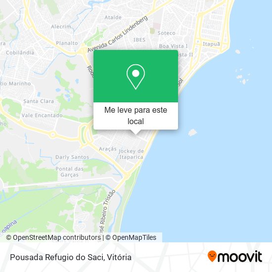 Pousada Refugio do Saci mapa