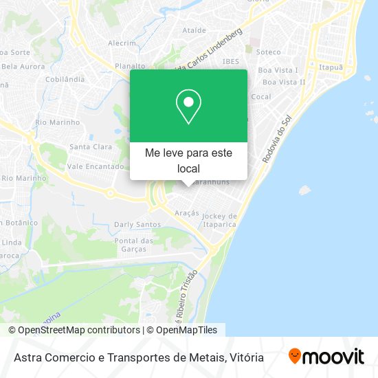 Astra Comercio e Transportes de Metais mapa