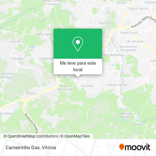 Carneirinho Gas mapa