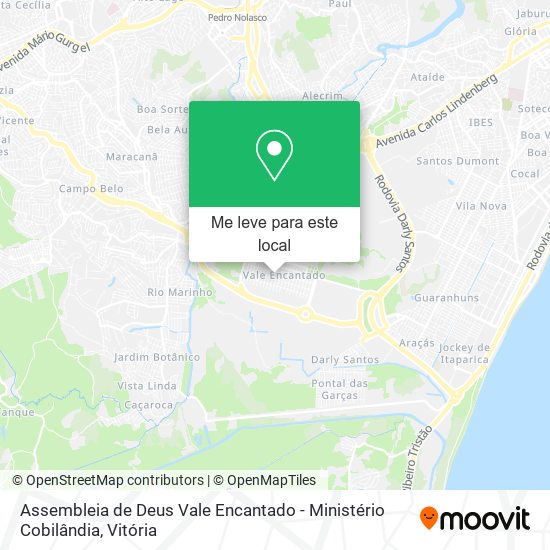 Assembleia de Deus Vale Encantado - Ministério Cobilândia mapa
