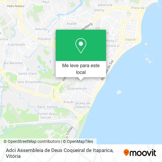 Adci Assembleia de Deus Coqueiral de Itaparica mapa