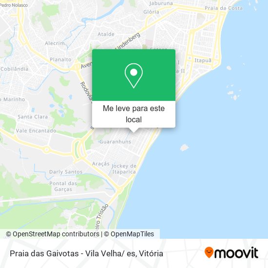 Praia das Gaivotas - Vila Velha/ es mapa