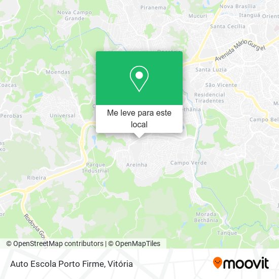 Auto Escola Porto Firme mapa
