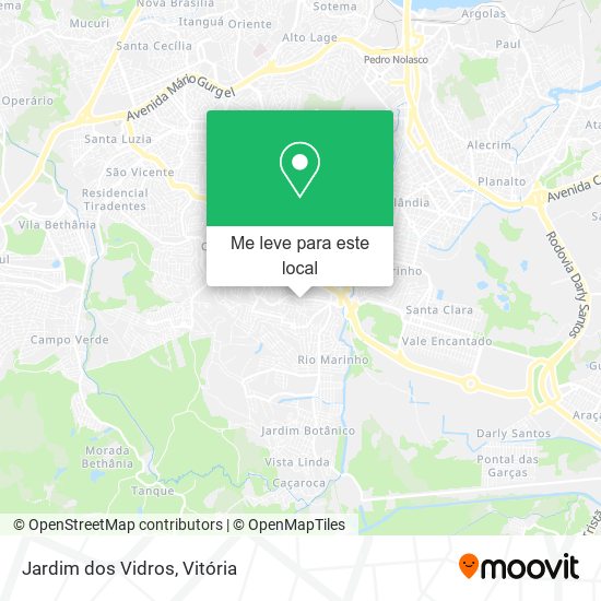 Jardim dos Vidros mapa