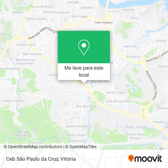 Ceb São Paulo da Cruz mapa