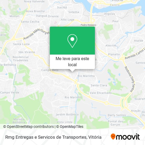 Rmg Entregas e Servicos de Transportes mapa