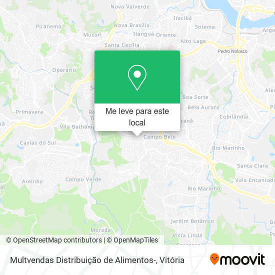 Multvendas Distribuição de Alimentos- mapa