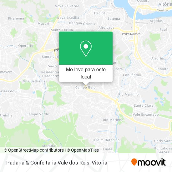 Padaria & Confeitaria Vale dos Reis mapa