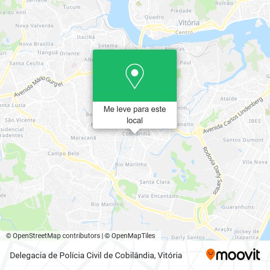 Delegacia de Polícia Civil de Cobilândia mapa