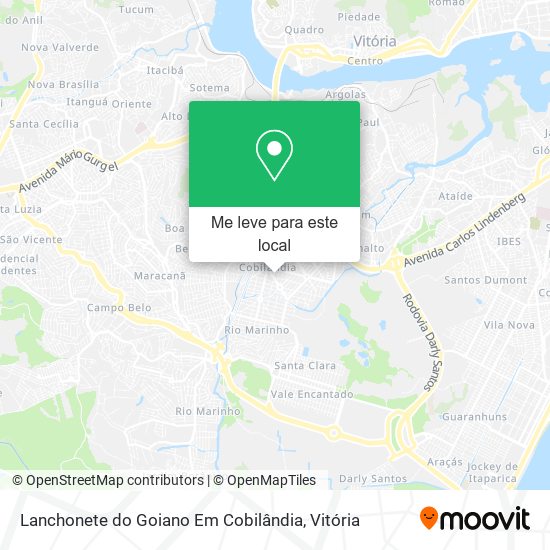 Lanchonete do Goiano Em Cobilândia mapa