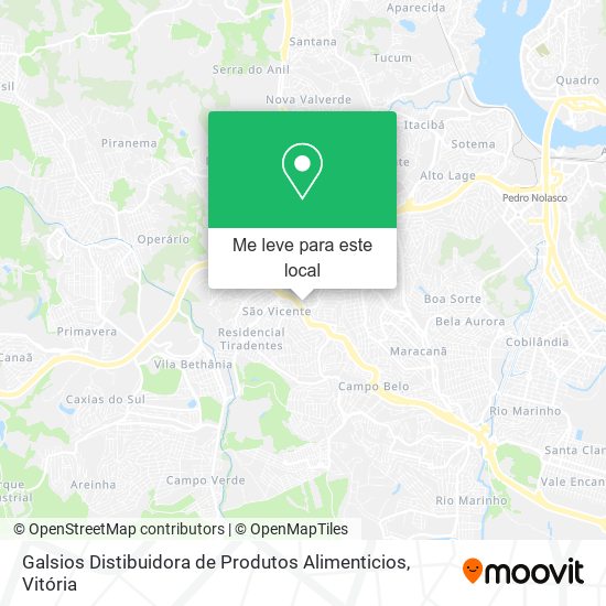 Galsios Distibuidora de Produtos Alimenticios mapa