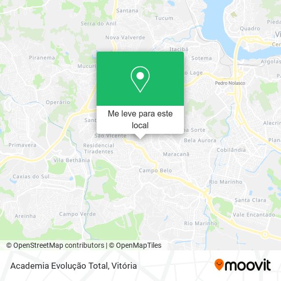 Academia Evolução Total mapa