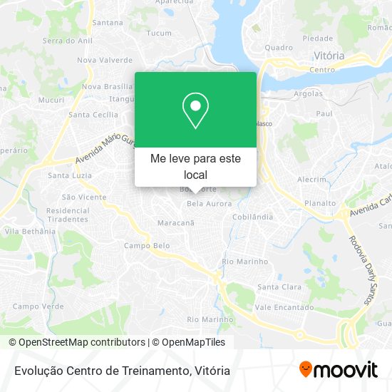 Evolução Centro de Treinamento mapa