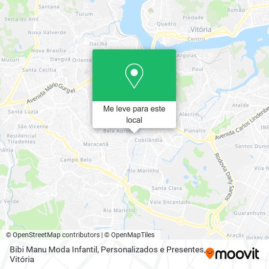 Bibi Manu Moda Infantil, Personalizados e Presentes mapa