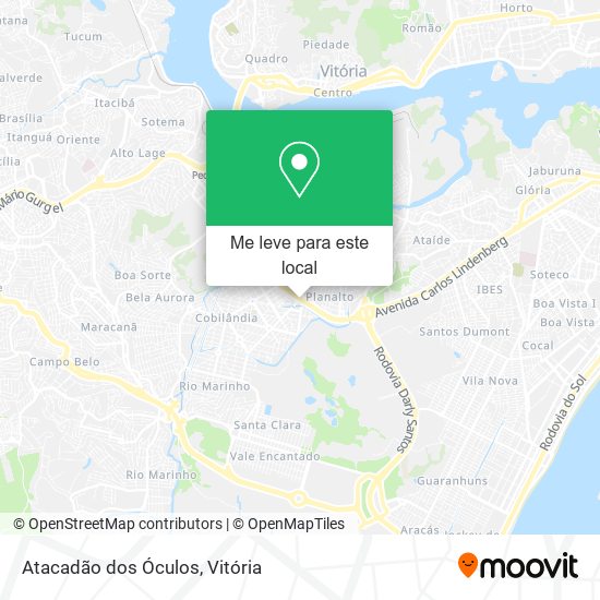 Atacadão dos Óculos mapa