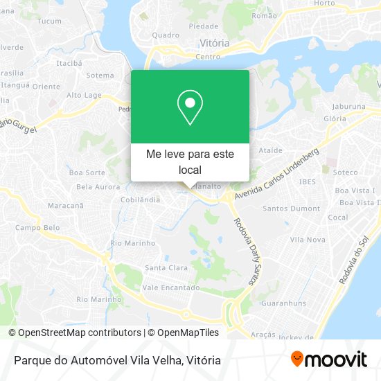 Parque do Automóvel Vila Velha mapa