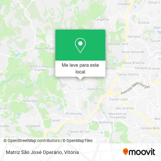 Matriz São José Operário mapa