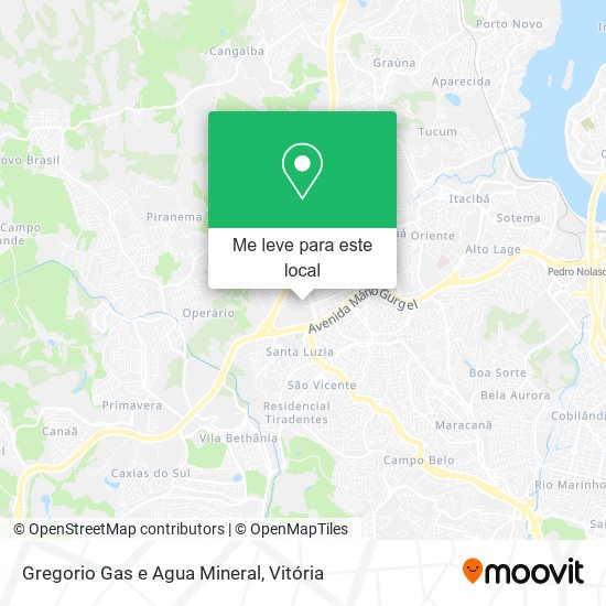 Gregorio Gas e Agua Mineral mapa