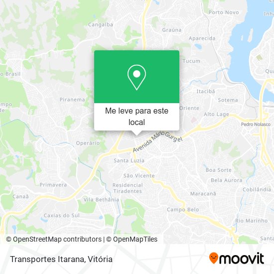 Transportes Itarana mapa