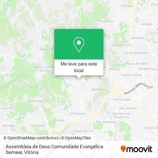 Assembleia de Deus Comunidade Evangélica Semear mapa