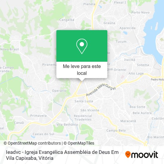 Ieadvc - Igreja Evangélica Assembléia de Deus Em Vila Capixaba mapa