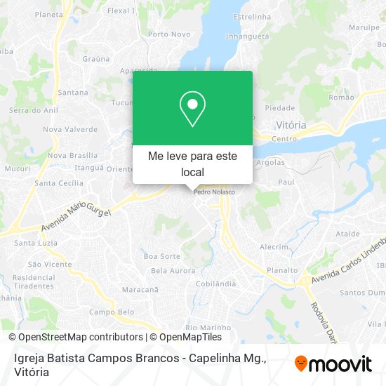 Igreja Batista Campos Brancos - Capelinha Mg. mapa