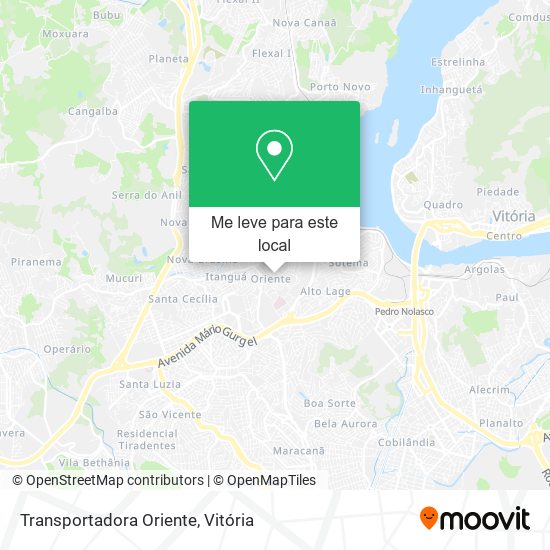 Transportadora Oriente mapa