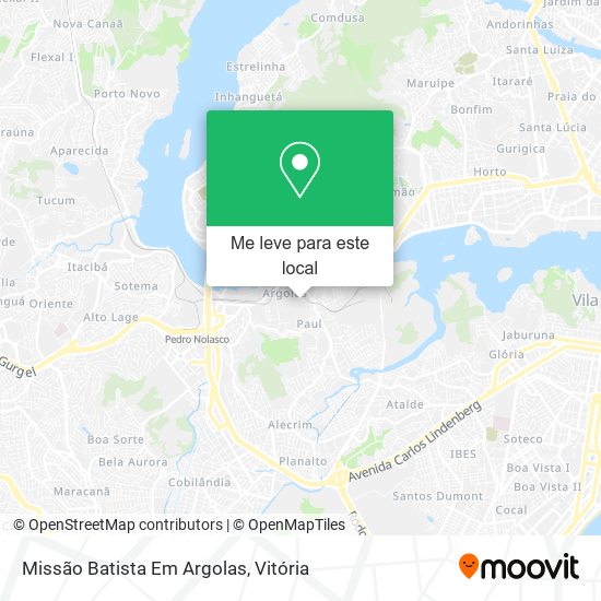 Missão Batista Em Argolas mapa