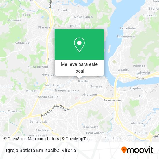 Igreja Batista Em Itacibá mapa