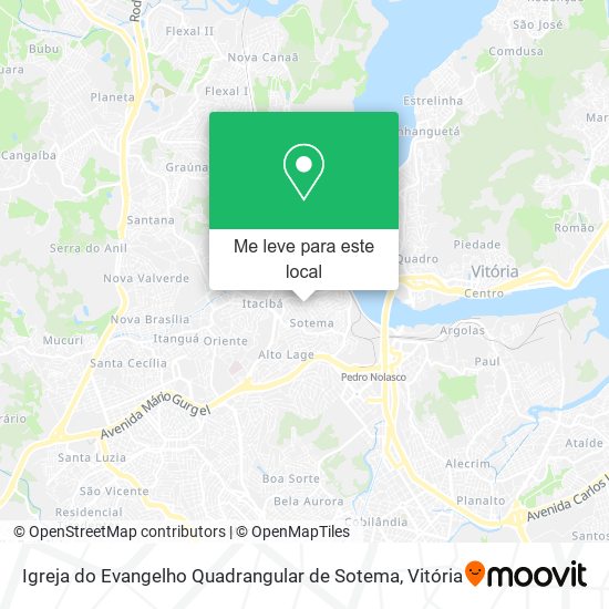 Igreja do Evangelho Quadrangular de Sotema mapa