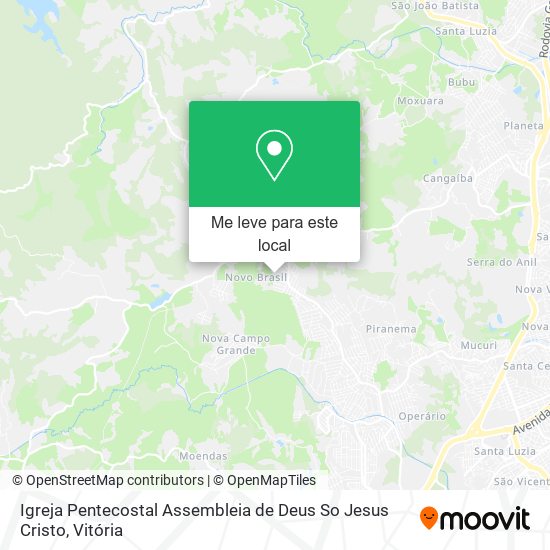 Igreja Pentecostal Assembleia de Deus So Jesus Cristo mapa