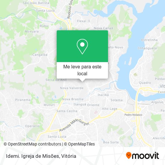 Idemi. Igreja de Misões mapa